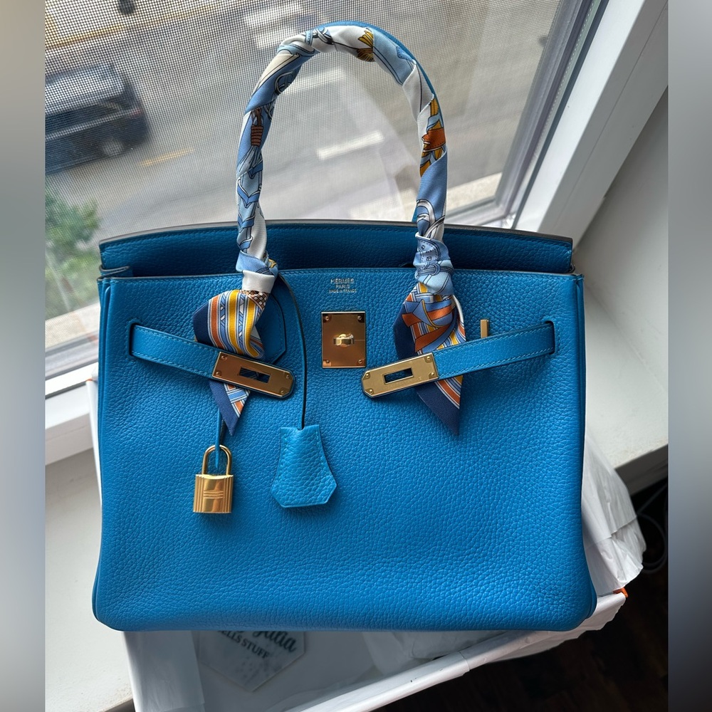 Hermes Birkin 30 Blue Zanzíbar GHW